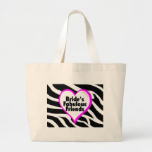 Brides Fabulous Friends Zebra Stripes Tote Bag