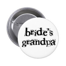 Bride's Grandpa Black Text Button