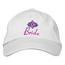 Bride's Hat - with custom initials embroidered hats by samack Bride's Hat - with custom initials embroidered hats