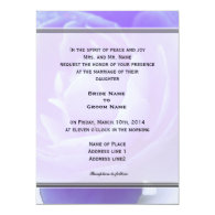 Bride's parents invitation, purple rose flower custom invites