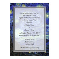 Bride's parents  invitation, Starry Night Custom Invite