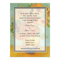 bride's parents invitation, van Gogh sunflowers Invites