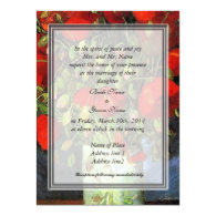 Bride's parents invitation. Vase with Red Poppies Announcements