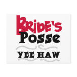 Bride's Posse Bachelorette Party Tshirts Post Cards