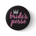Bride's Posse Crown buttons