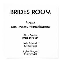 BRIDES ROOM, FutureMrs. Macey Winterbourne, Oli... posters