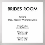 BRIDES ROOM, FutureMrs. Macey Winterbourne, Oli... posters