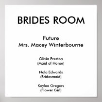BRIDES ROOM, FutureMrs. Macey Winterbourne, Oli... Posters