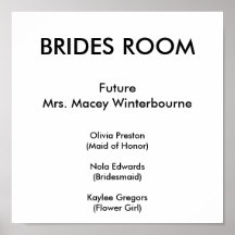 BRIDES ROOM, FutureMrs. Macey Winterbourne, Oli... Posters