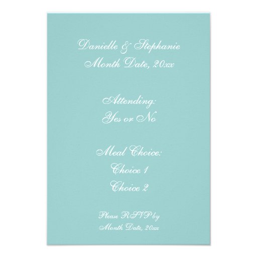 Brides RSVP Custom Invitation