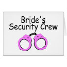 postcard - Brides Security Crew (Pink Cuffs)