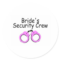 Brides Security Crew (Pink Cuffs) Stickers