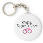 Brides Security Crew Pink Handcuffs Keychains