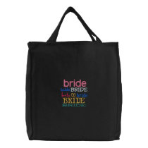Bride's Tote Bag Embroidered and Colorful embroidered bags