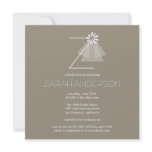 Bride's Veil Daisy Flower Monogram Bridal Shower invitations