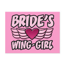 Bride's Wing-Girl Bachelorette Party postcards