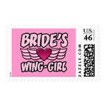Bride's Wing-Girl Bachelorette Party Stamps