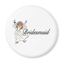 Bridesmaid Bride magnets