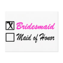Bridesmaid (Bx) Postcard
