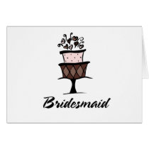 Bridesmaid Cake cards