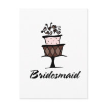 Bridesmaid Cake postcards