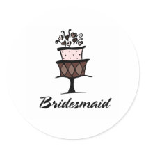 Bridesmaid Cake stickers