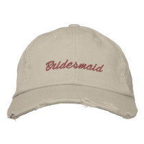 Bridesmaid Cap - Customized embroidered hats