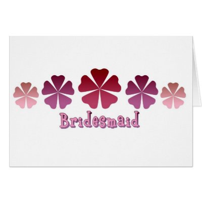 Bridesmaid Card