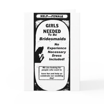 Bridesmaid card
