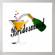 Bridesmaid Champagne Toast Posters