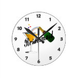 Bridesmaid Champagne Toast Wall Clocks