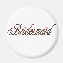 Bridesmaid Classy Browns Refrigerator Magnet