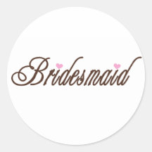 Bridesmaid Classy Browns Sticker