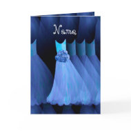 BRIDESMAID Custom Name - COBALT BLUE Dresses card