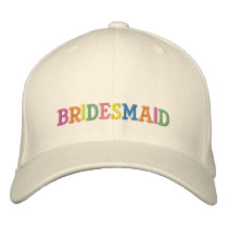 Bridesmaid embroidered hats