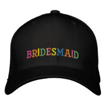 Bridesmaid embroidered hats