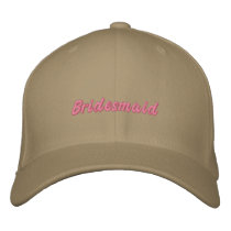 Bridesmaid embroidered hats