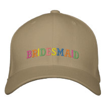 Bridesmaid embroidered hats