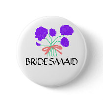 BRIDESMAID - flowers button by Horseshoes3 BRIDESMAID - flowers button