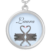 Bridesmaid Gift Romancing Swans Necklaces