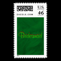 Bridesmaid Green Beauty Postage stamps