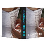 Bridesmaid hand lacing wedding dress photograph 3 ring binder