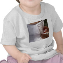 Bridesmaid hand lacing wedding dress photograph t shirts