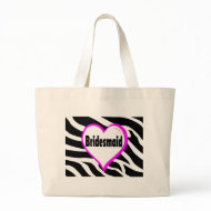 Bridesmaid (Heart Zebra Stripes) bag