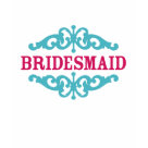 ladies_fitted_babydoll - A bold and artistic hot pink & tiffany blue deco style design for the bridal party. By Poptastic Tees.