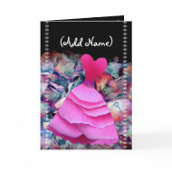 Bridesmaid Invitation PINK Gown on Flower Cloud card