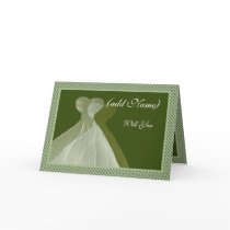 Bridesmaid Invitation - Sage & Olive Green Gowns cards