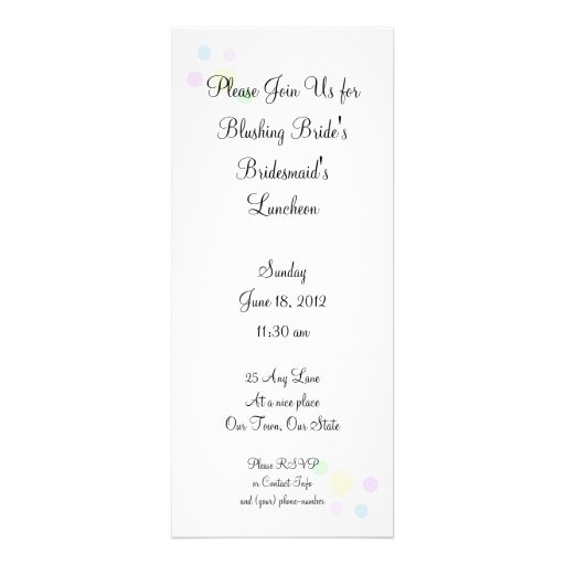 Bridesmaid Luncheon - Gowns Personalized Invitation