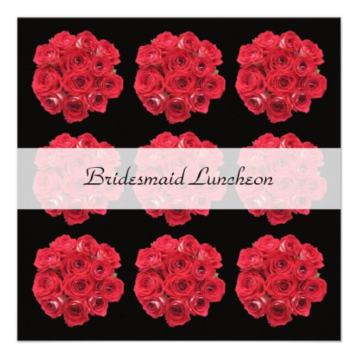 Bridesmaid Luncheon Invitation -- Bridal Roses