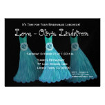 Bridesmaid Luncheon or Brunch Blue Dresses Personalized Announcement